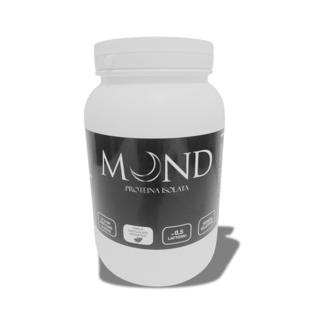 Mond Proteina Isolata al Cacao - Senza Glutine e a Ridottissimo contenuto di Lattosio - Senza Coloranti e Conservanti - Altissima solubilità e digeribilità - 750 gr