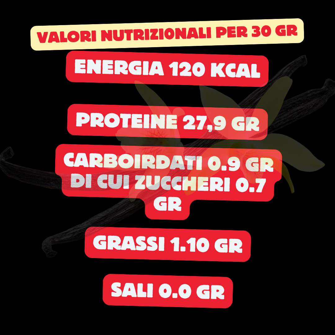 Mond Proteina Isolata alla Vaniglia - Senza Glutine e a Ridottissimo contenuto di Lattosio - Senza Coloranti e Conservanti - Altissima solubilità e digeribilità - 750 gr