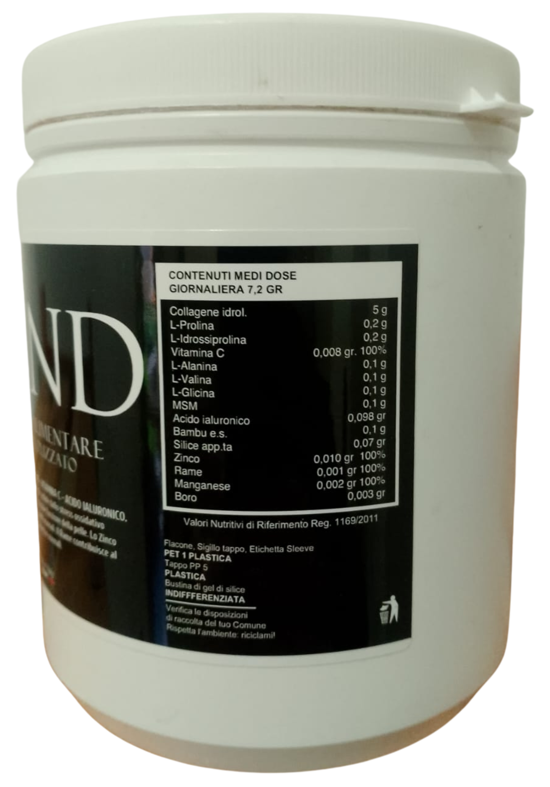 Mond Collagene Idrolizzato Gusto Arancia Sicilia 250 gr - Con Acido Ialuronico e Vitamina C