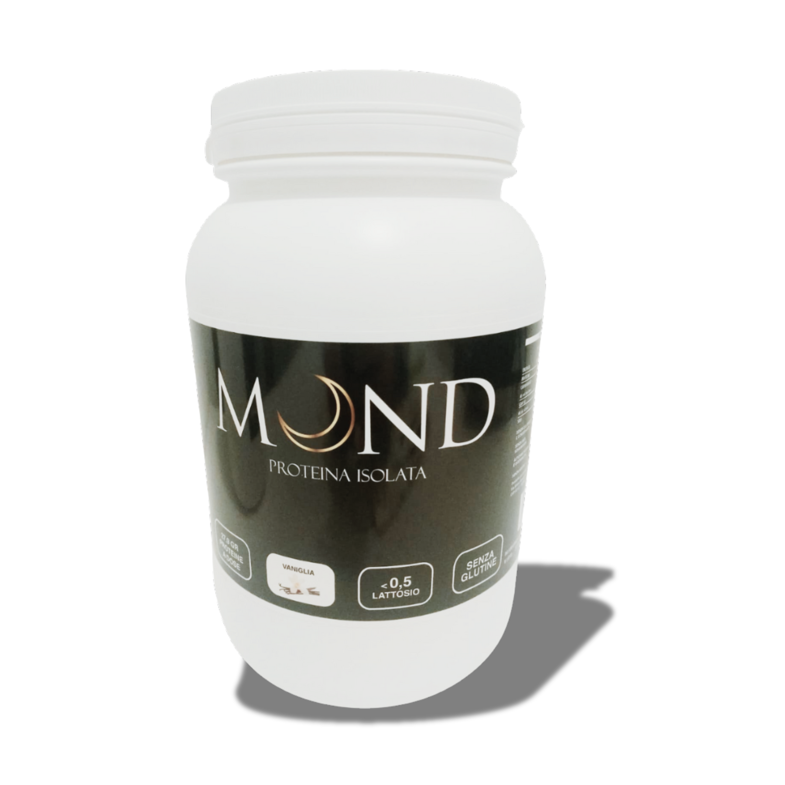 Mond Proteina Isolata alla Vaniglia - Senza Glutine e a Ridottissimo contenuto di Lattosio - Senza Coloranti e Conservanti - Altissima solubilità e digeribilità - 750 gr